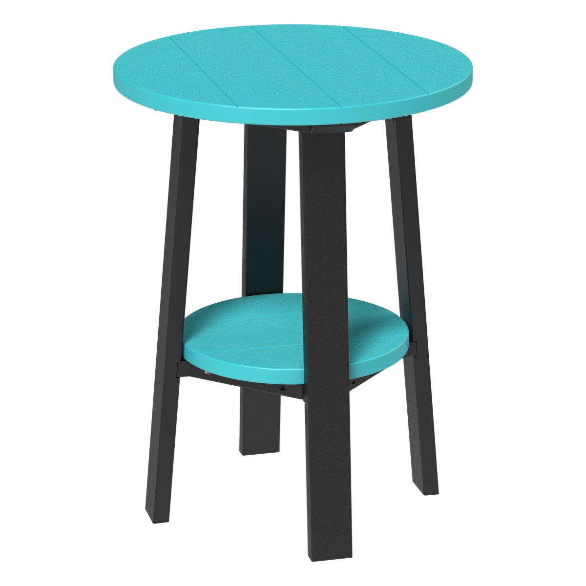 LuxCraft Deluxe End Table 28″ - PDET28 - Aruba Blue / Black