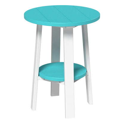 LuxCraft Deluxe End Table 28″ - PDET28 - Aruba Blue / White