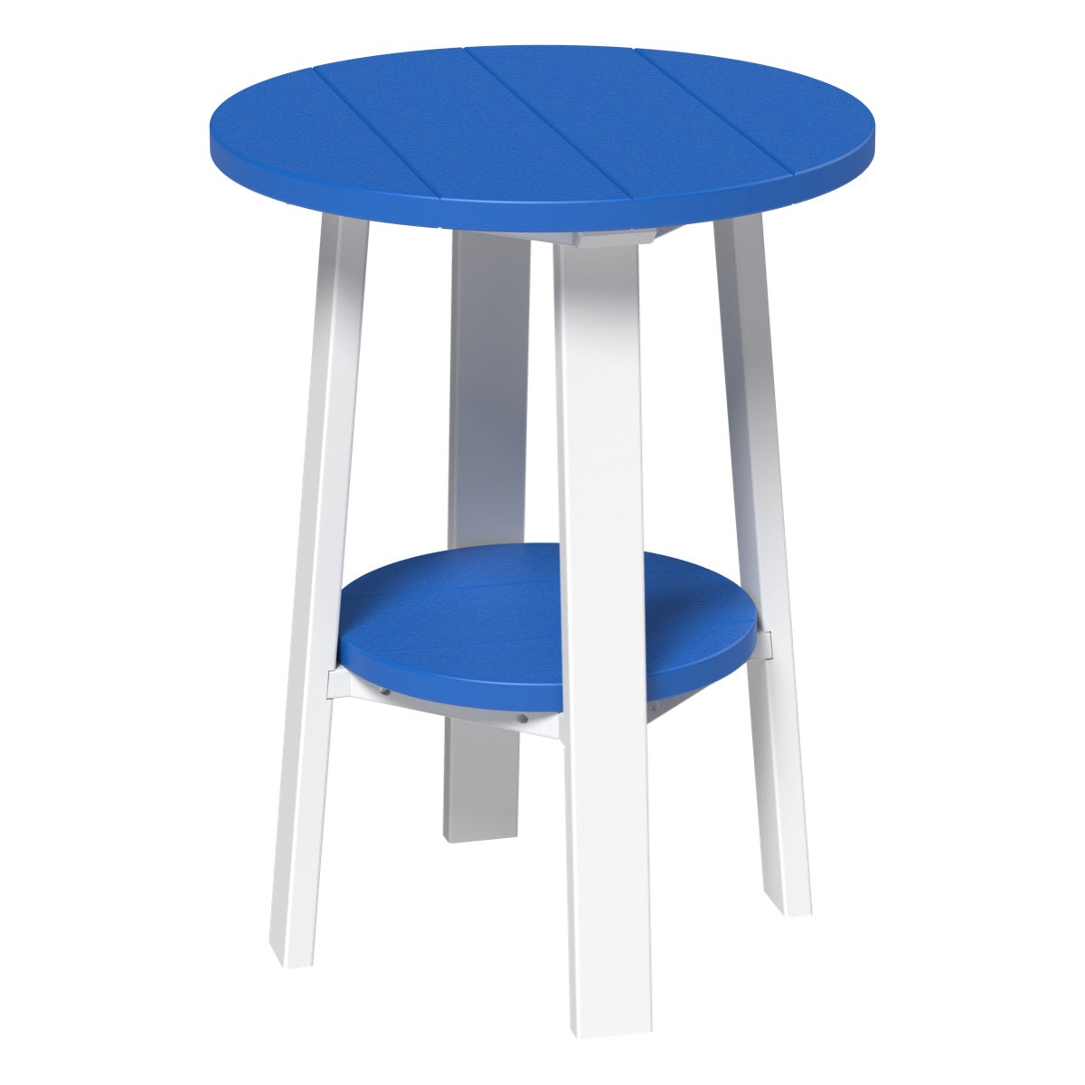 LuxCraft Deluxe End Table 28″ - PDET28 - Blue / White