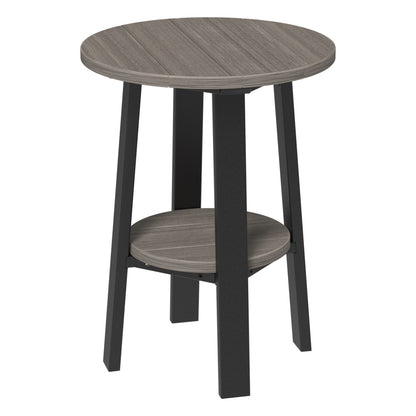 LuxCraft Deluxe End Table 28″ - PDET28 - Coastal Gray / Black