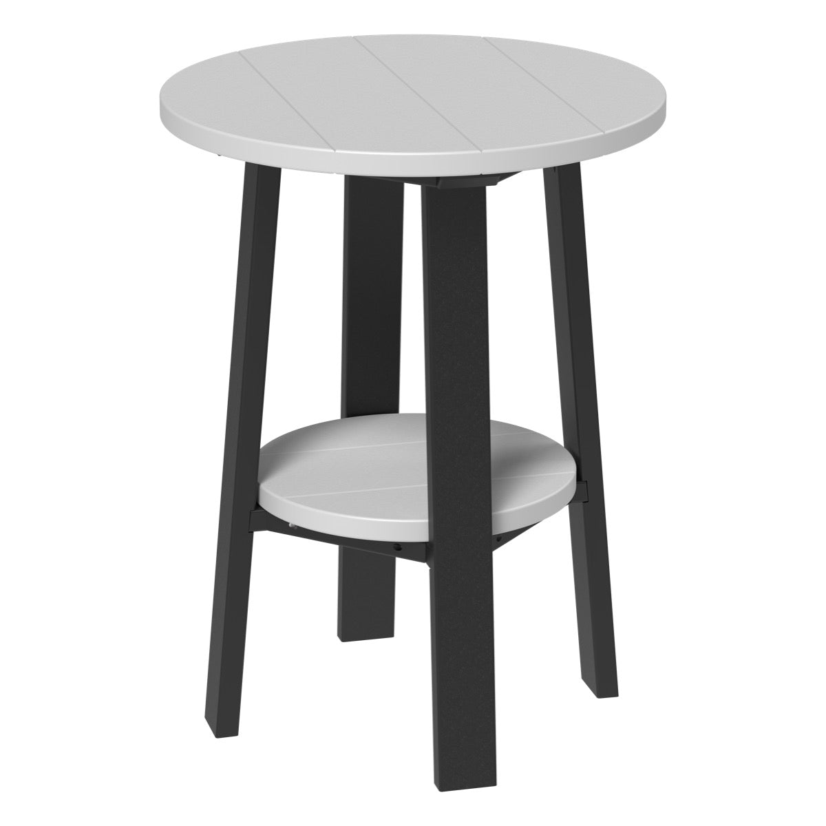 LuxCraft Deluxe End Table 28″ - PDET28 - Dove Gray / Black