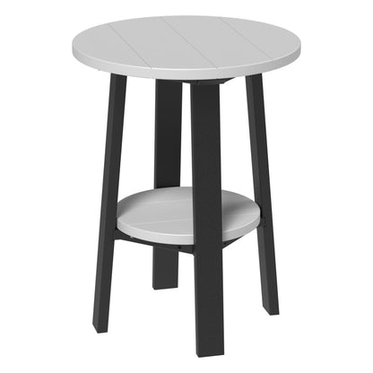 LuxCraft Deluxe End Table 28″ - PDET28 - Dove Gray / Black