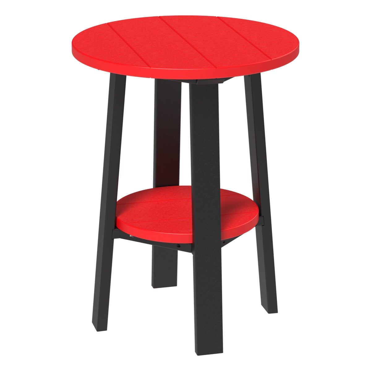 LuxCraft Deluxe End Table 28″ - PDET28 - Red / Black