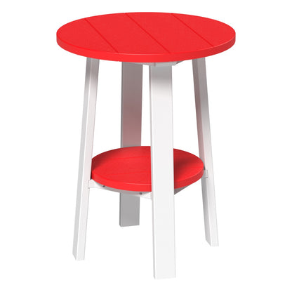 LuxCraft Deluxe End Table 28″ - PDET28 - Red / White