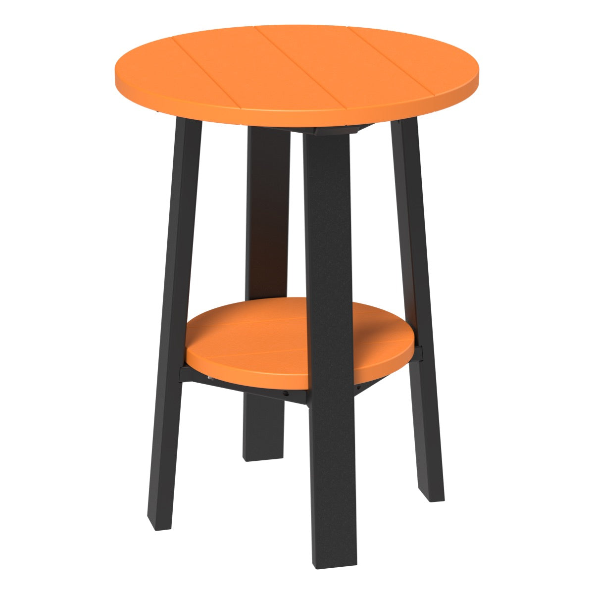 LuxCraft Deluxe End Table 28″ - PDET28 - Tangerine / Black