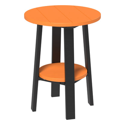 LuxCraft Deluxe End Table 28″ - PDET28 - Tangerine / Black