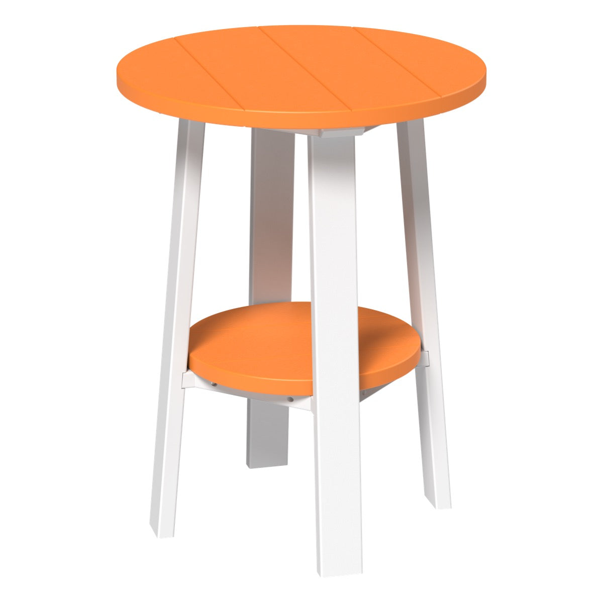 LuxCraft Deluxe End Table 28″ - PDET28 - Tangerine / White