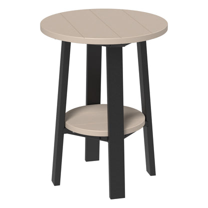 LuxCraft Deluxe End Table 28″ - PDET28 - Weatherwood / Black