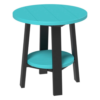 LuxCraft Deluxe End Table - PDET - Aruba Blue / Black