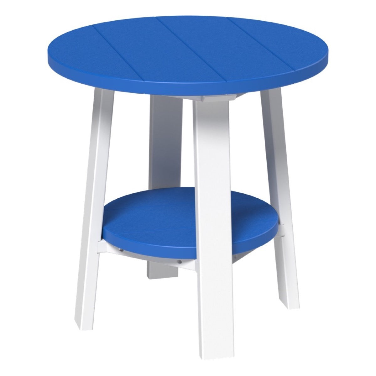 LuxCraft Deluxe End Table - PDET - Blue White