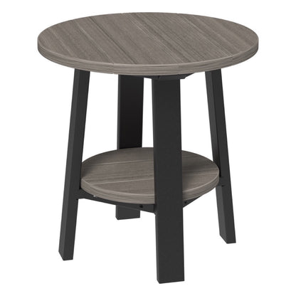 LuxCraft Deluxe End Table - PDET - Coastal Gray / Black