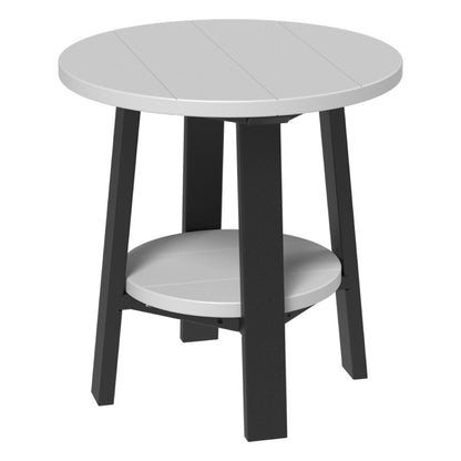 LuxCraft Deluxe End Table - PDET - Dove Gray / Black