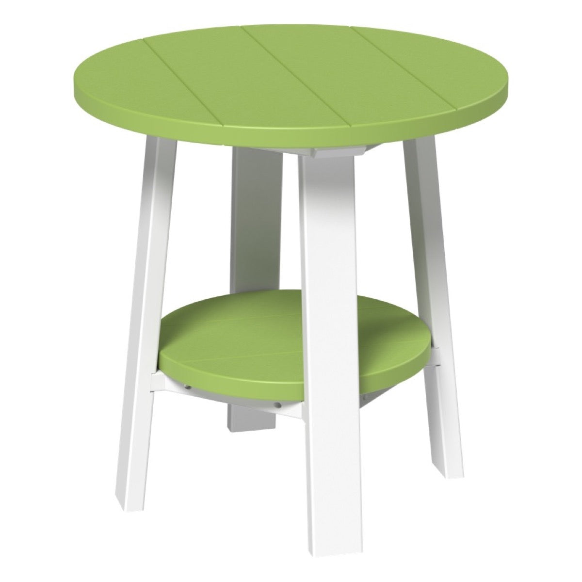 LuxCraft Deluxe End Table - PDET - Lime Green / White