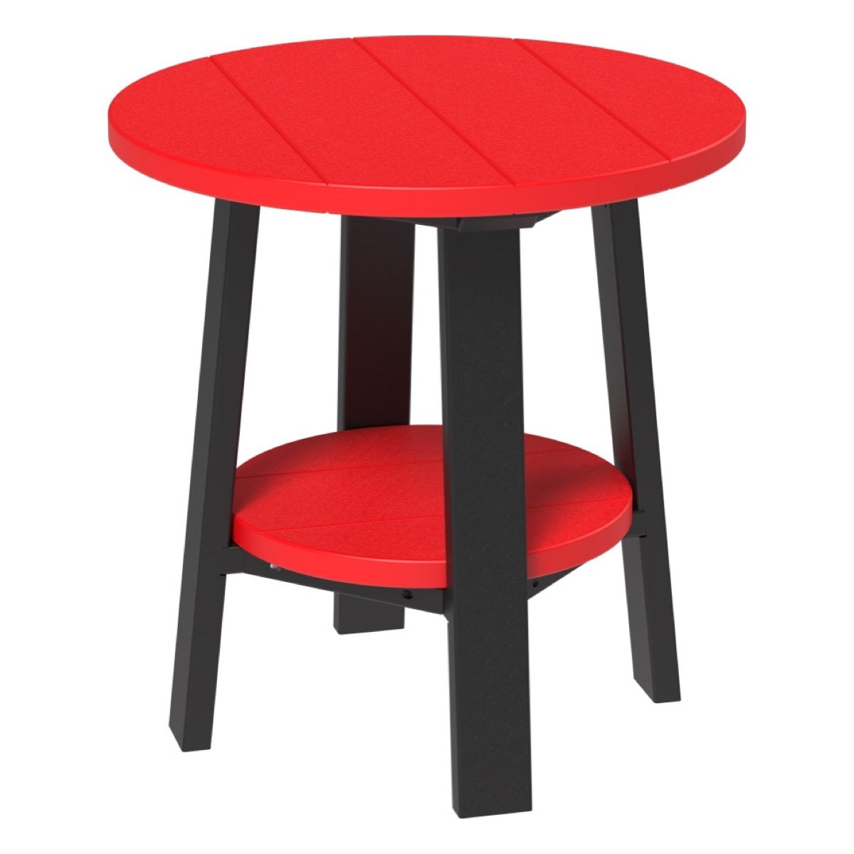 LuxCraft Deluxe End Table - PDET - Red / Black