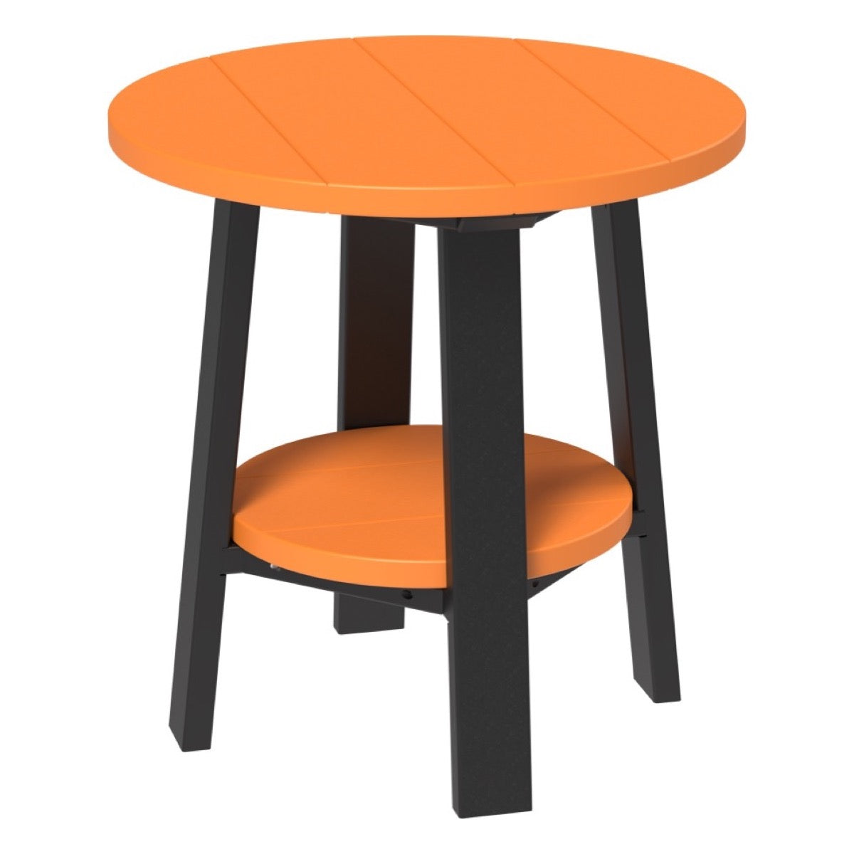 LuxCraft Deluxe End Table - PDET - Tangerine / Black