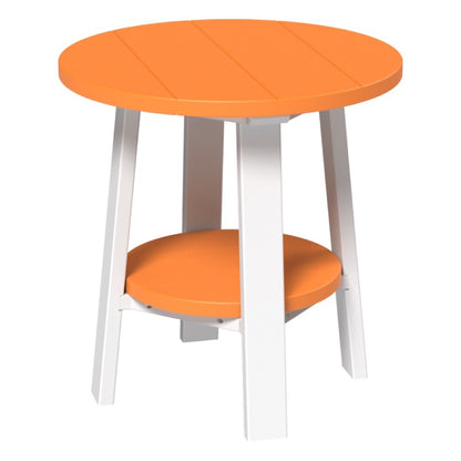 LuxCraft Deluxe End Table - PDET - Tangerine / White