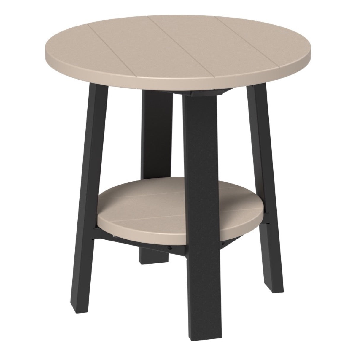 LuxCraft Deluxe End Table - PDET - Weatherwood / Black