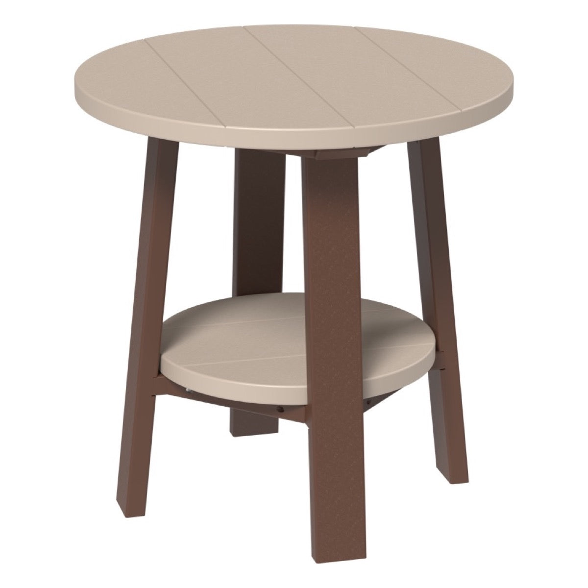 LuxCraft Deluxe End Table - PDET - Weatherwood / Chestnut Brown