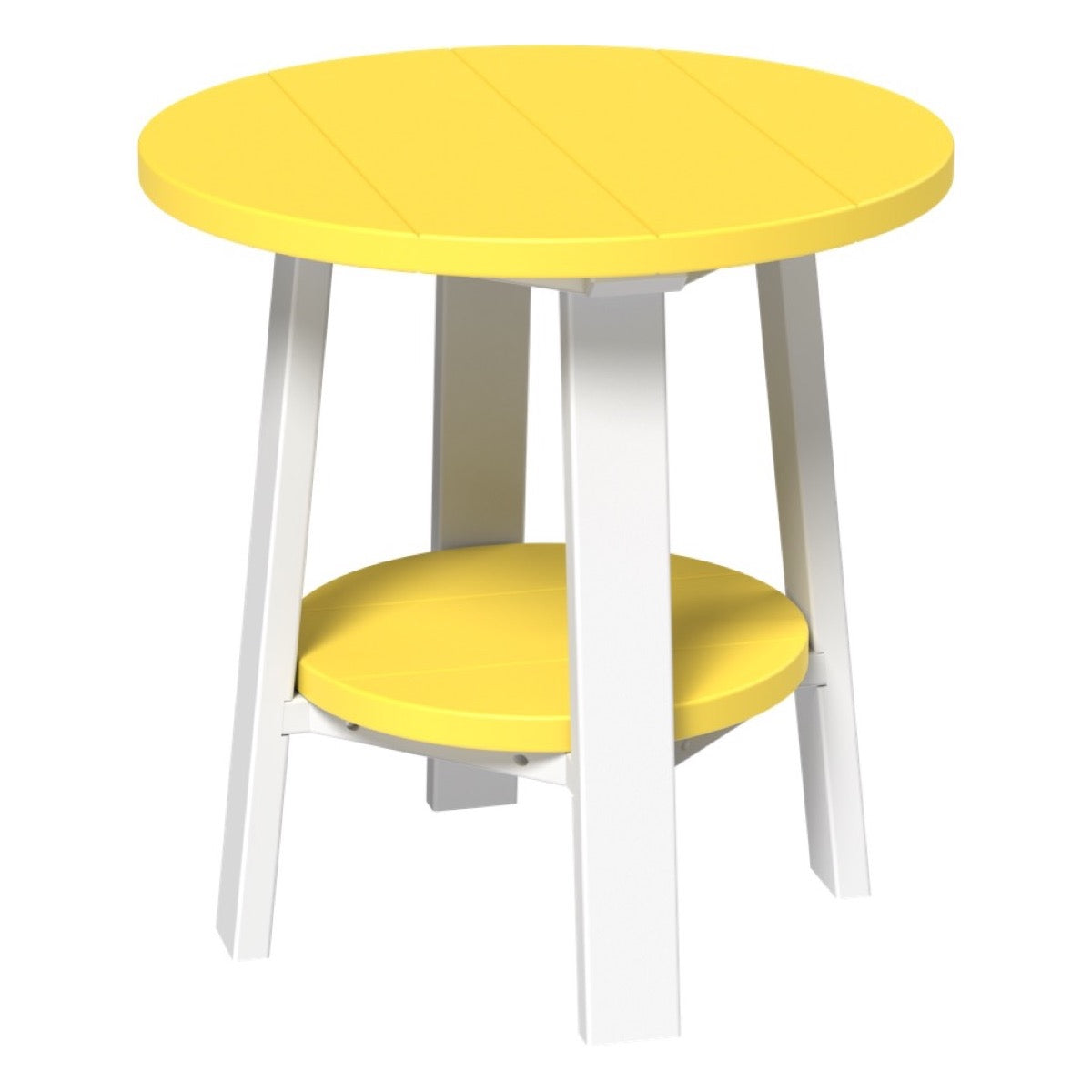 LuxCraft Deluxe End Table - PDET - Yellow / White