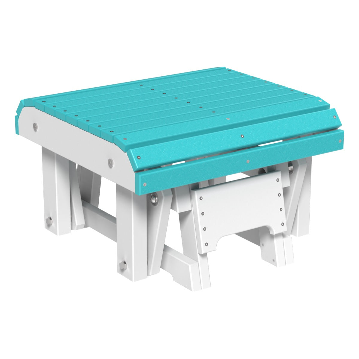 LuxCraft Glider Footrest - PGF - Aruba Blue / White