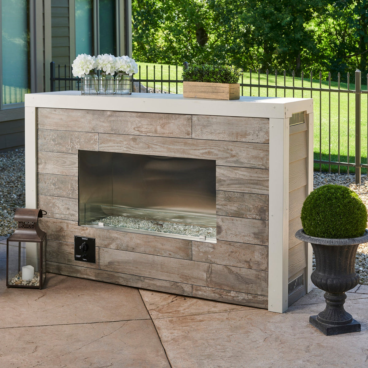 Outdoor GreatRoom 40-Inch Single-Sided Ready-to-Finish Outdoor Propane Fireplace with Electronic Ignition - RLFP-40DLP - image 3