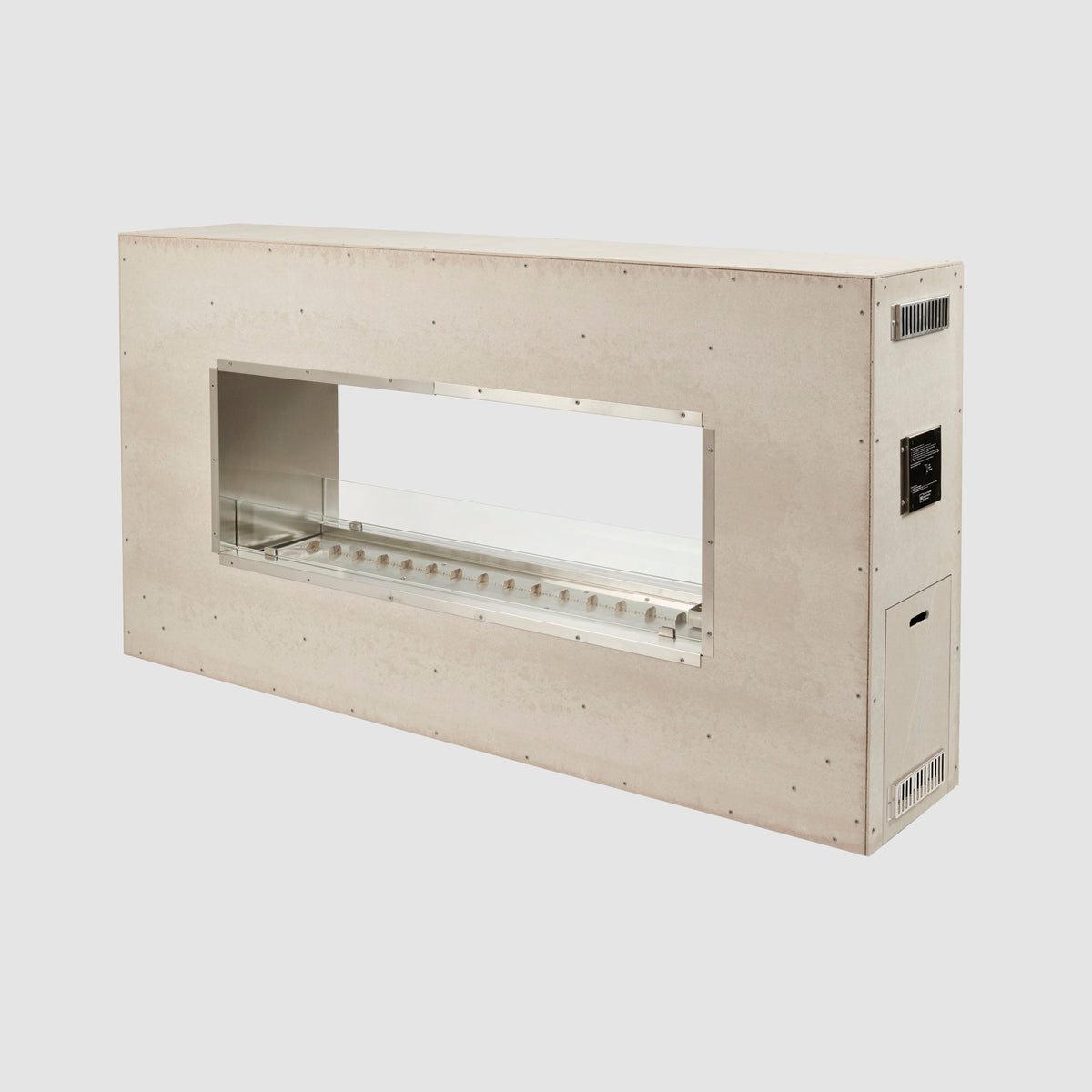 Outdoor GreatRoom 60-Inch See-Through Ready-to-Finish Outdoor Natural Gas Fireplace with Electronic Ignition - RSTL-60DNG