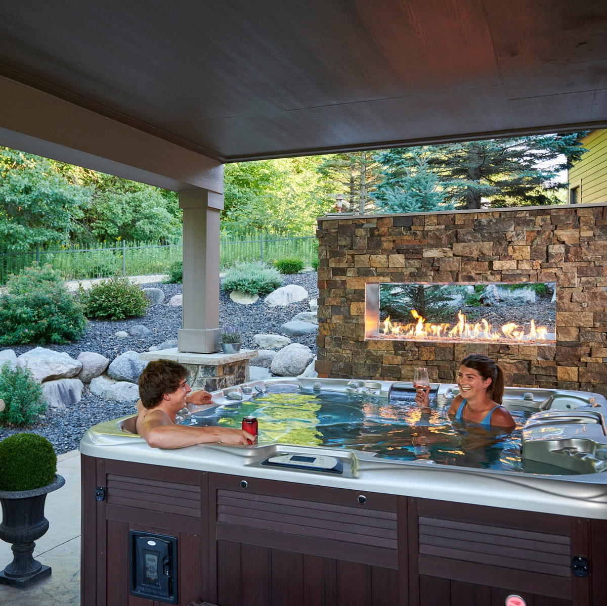 Outdoor GreatRoom 60-Inch See-Through Ready-to-Finish Outdoor Natural Gas Fireplace with Electronic Ignition - RSTL-60DNG - image 6