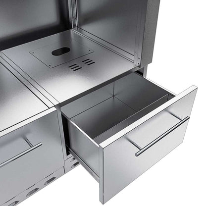 Sunstone 52 In. Sunstone Base Cabinet for UpTo 44 In. Width Cut-Out Pellet Grill SAC52HGDC - Drawer