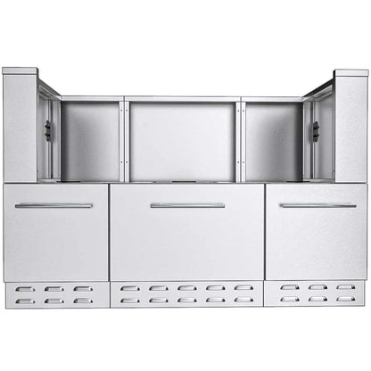 Sunstone 52 In. Sunstone Base Cabinet for UpTo 44 In. Width Cut-Out Pellet Grill SAC52HGDC - Front View