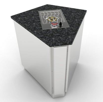 Sunstone 60 Degree Corner Cabinet w/Utility Access - SBC5C30 - Burner on It