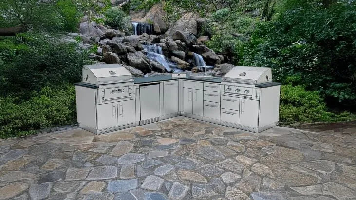 THE TEXAS TANGO 19FT Outdoor Cabinet large Island Package – SCPTXTANGO19 - Mountain Side View