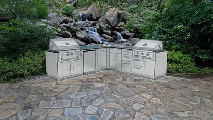 THE TEXAS TANGO 19FT Outdoor Cabinet large Island Package – SCPTXTANGO19 - Mountain Side View