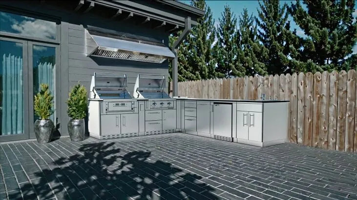 THE TEXAS TANGO 19FT Outdoor Cabinet large Island Package – SCPTXTANGO19 - Lifestyle