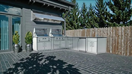 THE TEXAS TANGO 19FT Outdoor Cabinet large Island Package – SCPTXTANGO19 - Lifestyle