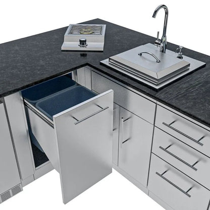 THE TEXAS TANGO 19FT Outdoor Cabinet large Island Package – SCPTXTANGO19Tap and Waste Bins
