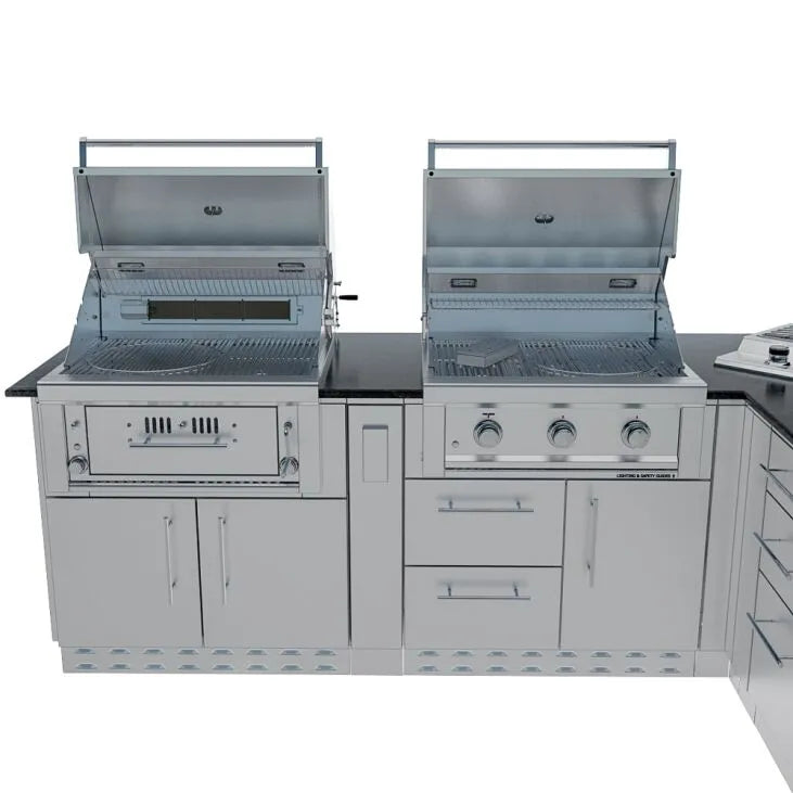 THE TEXAS TANGO 19FT Outdoor Cabinet large Island Package – SCPTXTANGO19 - Close Grill