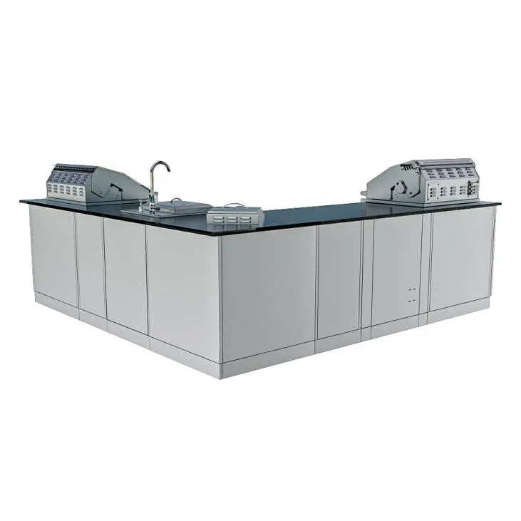 THE TEXAS TANGO 19FT Outdoor Cabinet large Island Package – SCPTXTANGO19 - Back Side View