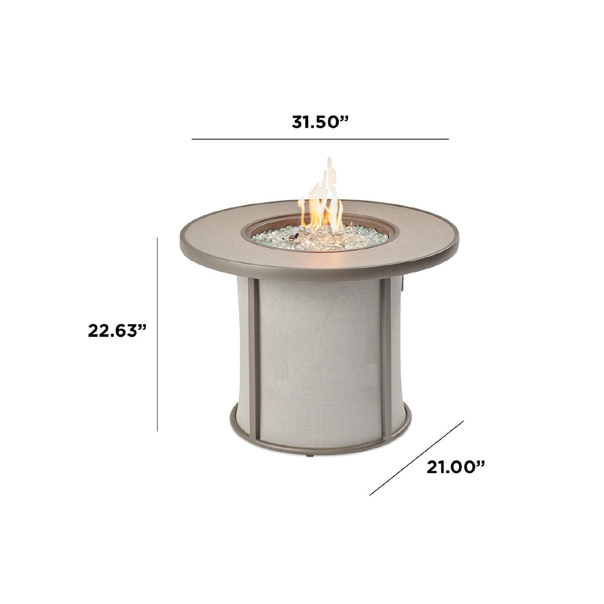 Outdoor GreatRoom Stonefire 32-Inch Round Gas Fire Pit Table - SF-32-K - image 8