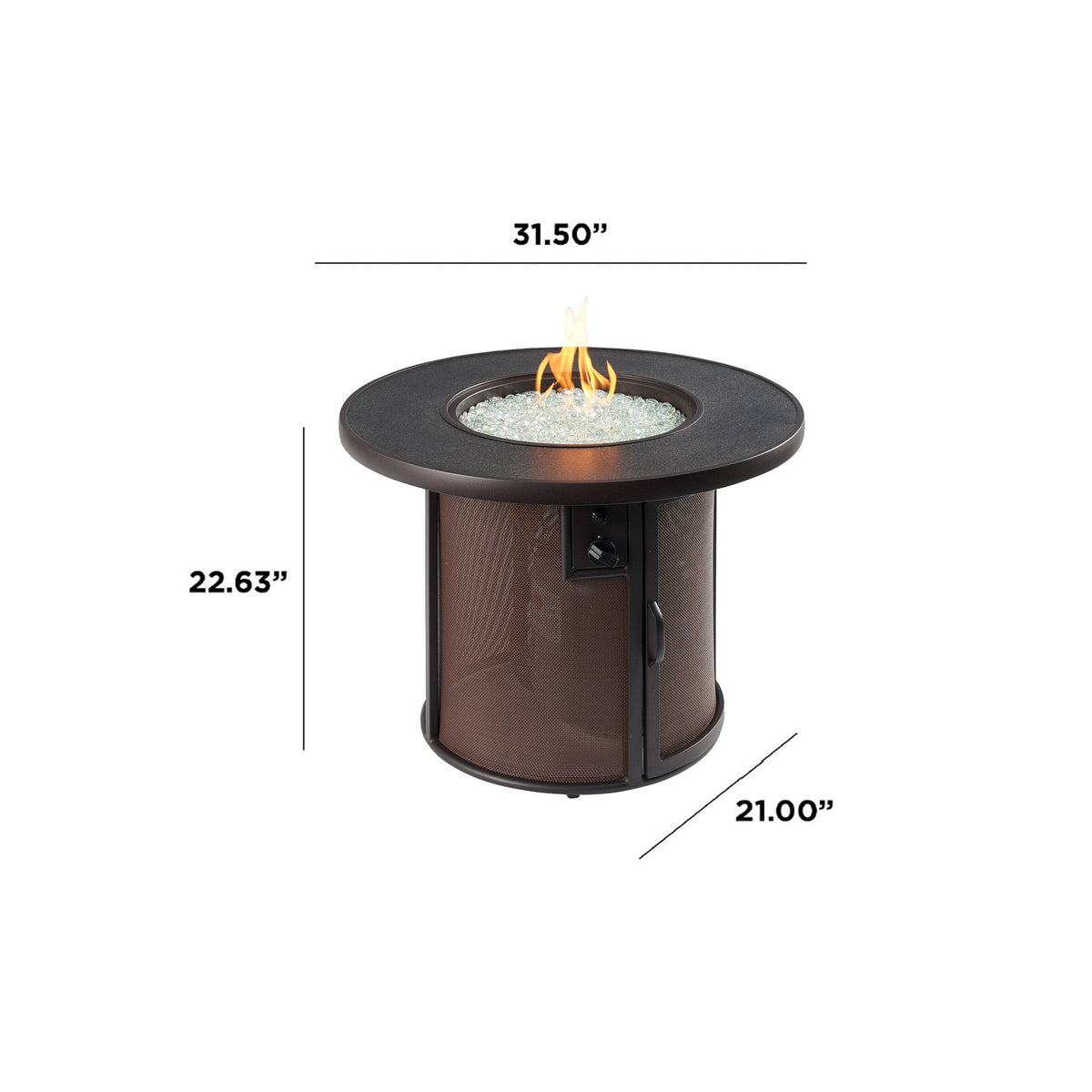 Outdoor GreatRoom Stonefire 32-Inch Round Gas Fire Pit Table - SF-32-K - image 5