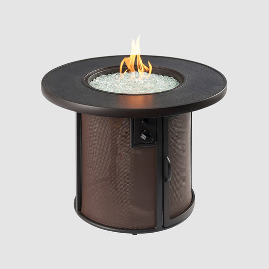 Outdoor GreatRoom Stonefire 32-Inch Round Gas Fire Pit Table - SF-32-K