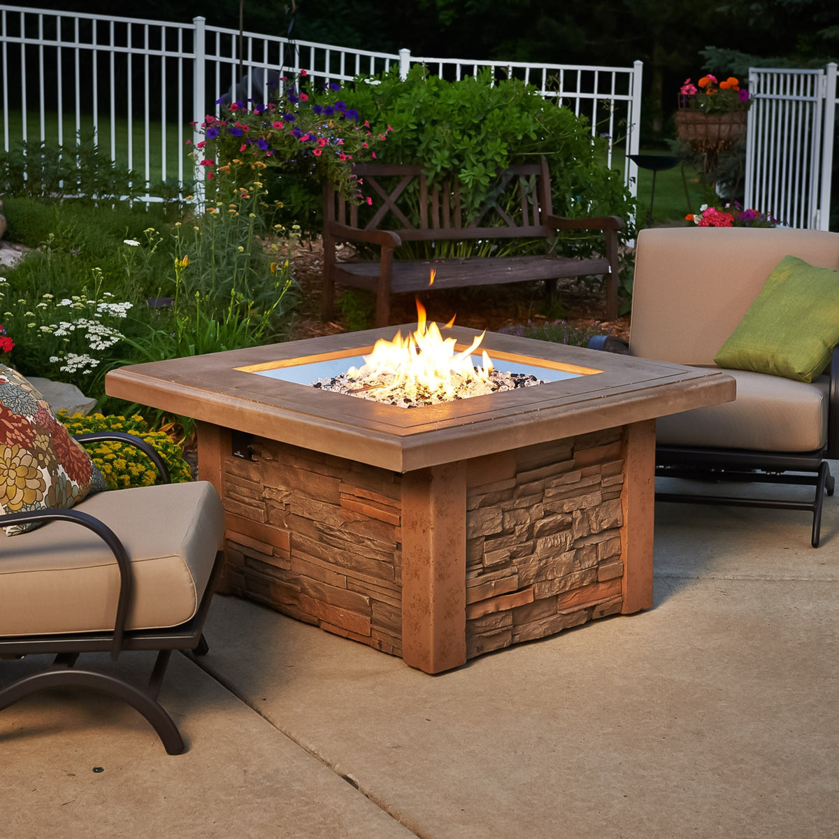 Outdoor GreatRoom Sierra Square Fire Pit Table - SIERRA-2424-M-K - image 6