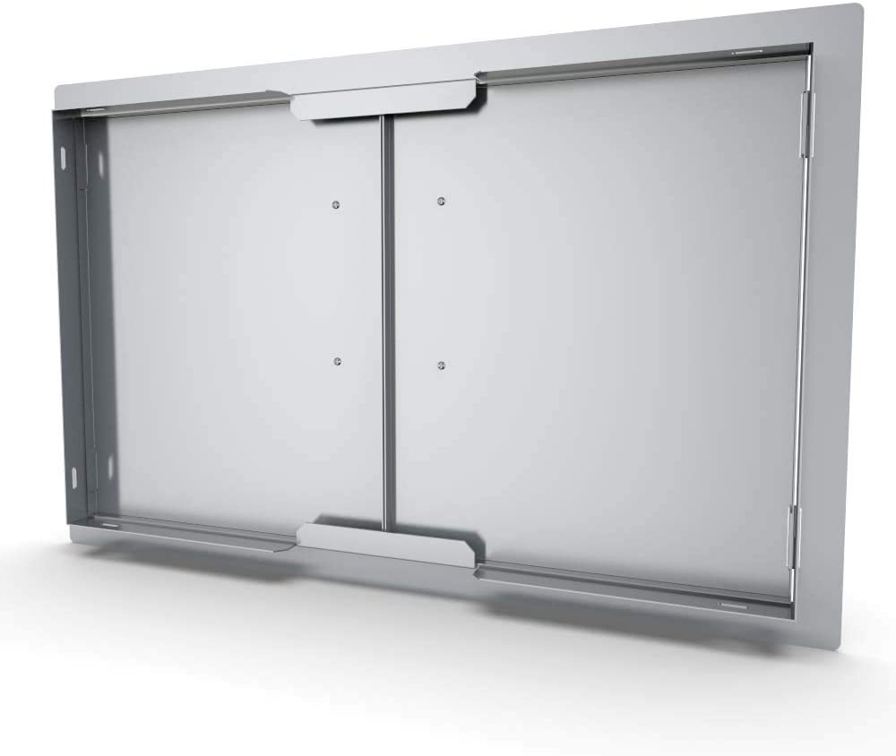 Sunstone 30" Double Door Flush Mount - A-DD30 - Back view of double door stainless steel access panel.