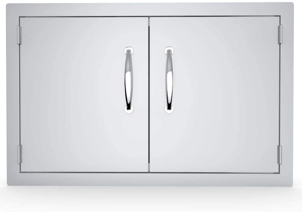 Sunstone 30" Double Door Flush Mount - A-DD30 - Double door stainless steel access panel with handles.