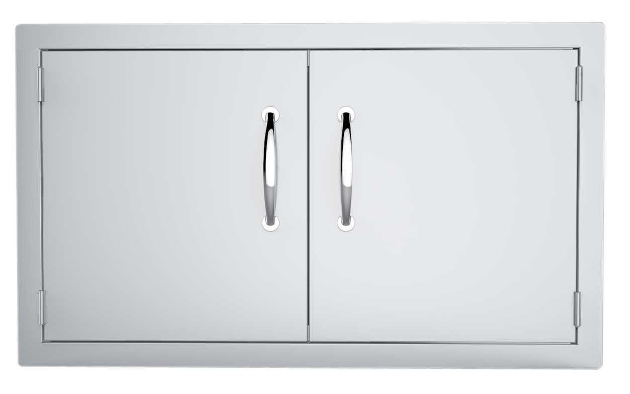 Sunstone 30" Double Door Flush Mount - A-DD30 - Flush-mounted double door stainless steel panel.