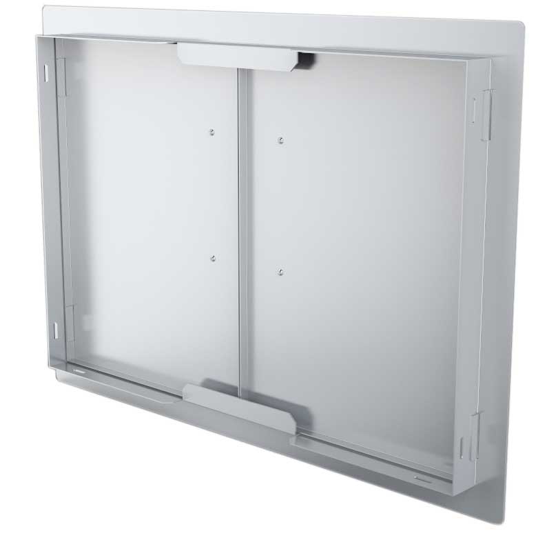 Sunstone 30" Double Door Flush Mount - A-DD30 - Angled view of double door stainless steel access panel.