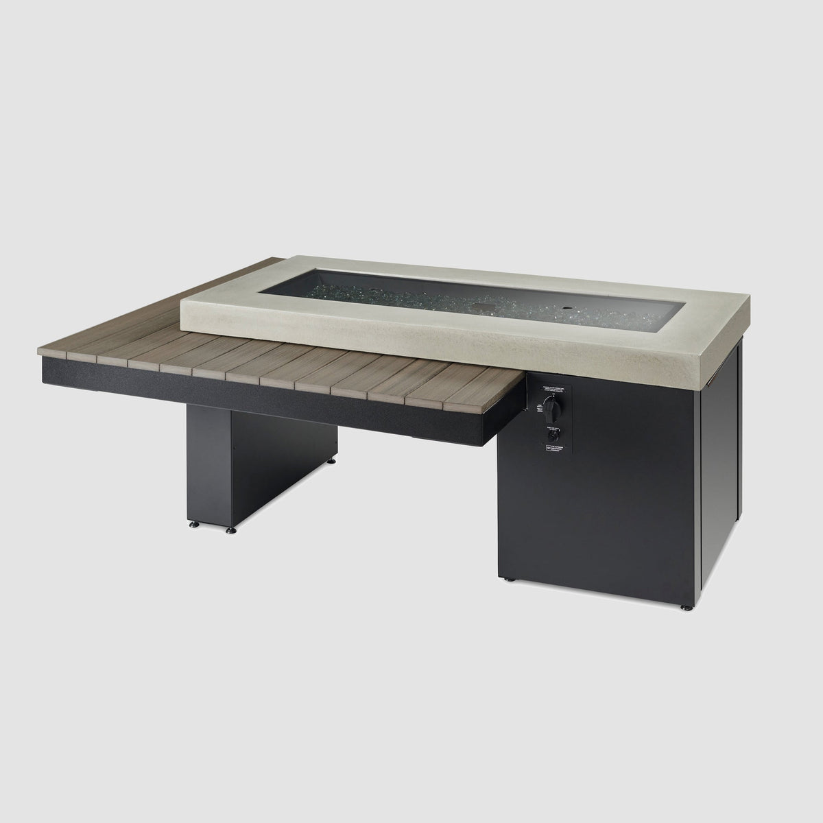 Outdoor GreatRoom Uptown Linear Fire Pit Table in Coastal Grey - UPT-1242-CGR - image 3