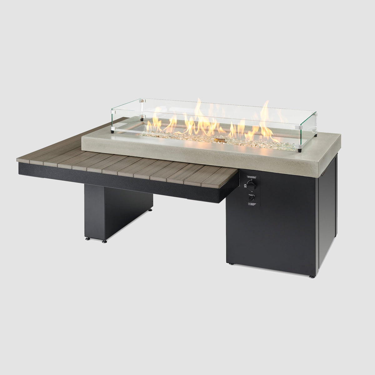 Outdoor GreatRoom Uptown Linear Fire Pit Table in Coastal Grey - UPT-1242-CGR - image 5