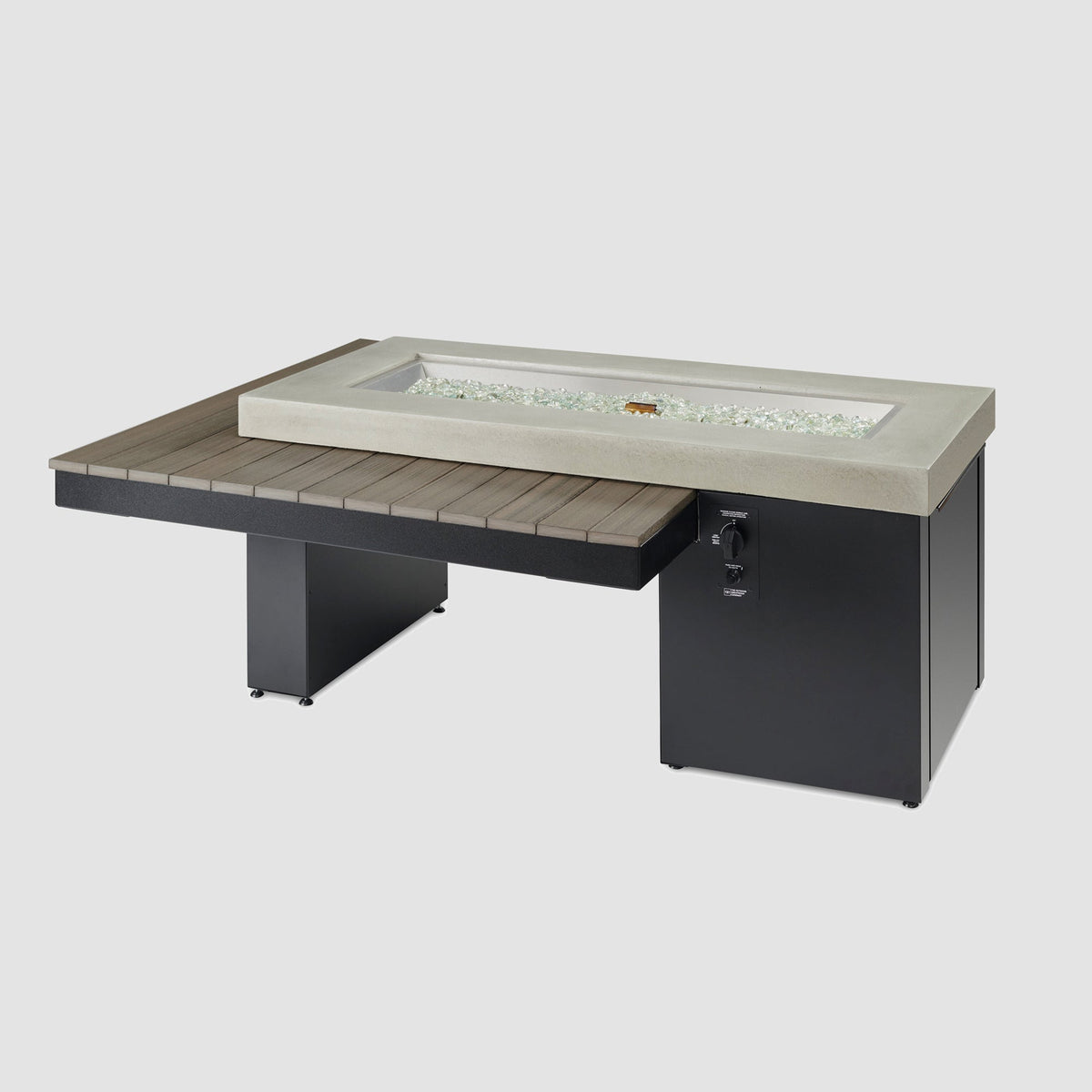 Outdoor GreatRoom Uptown Linear Fire Pit Table in Coastal Grey - UPT-1242-CGR - image 2