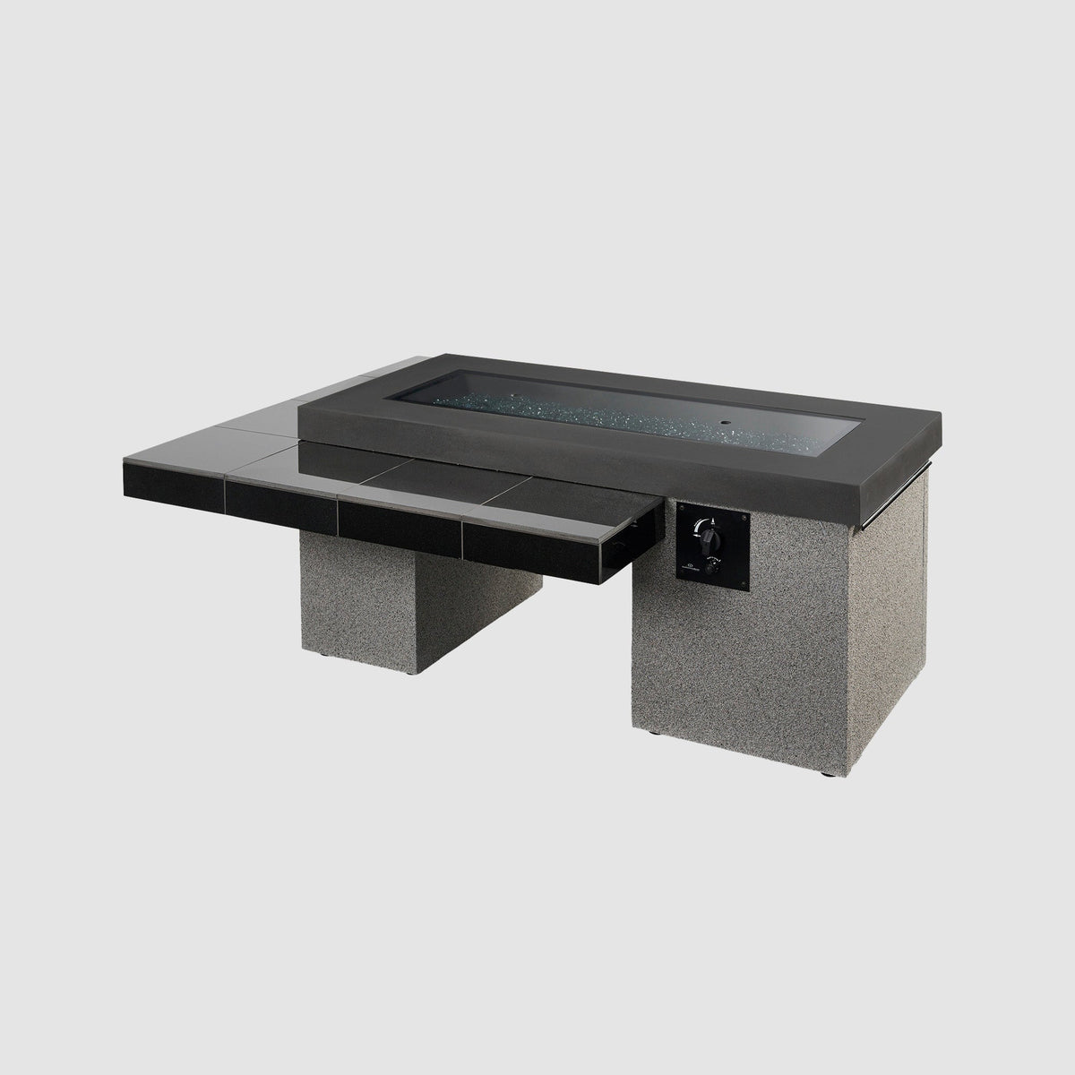 Outdoor GreatRoom Uptown Linear Fire Pit Table in Black - UPT-1242 - image 3