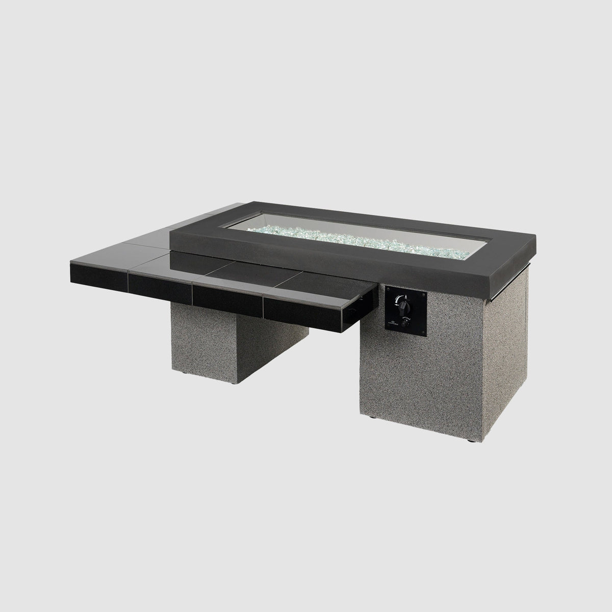 Outdoor GreatRoom Uptown Linear Fire Pit Table in Black - UPT-1242 - image 2